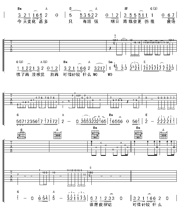 谁伴我闯荡-C大调音乐网