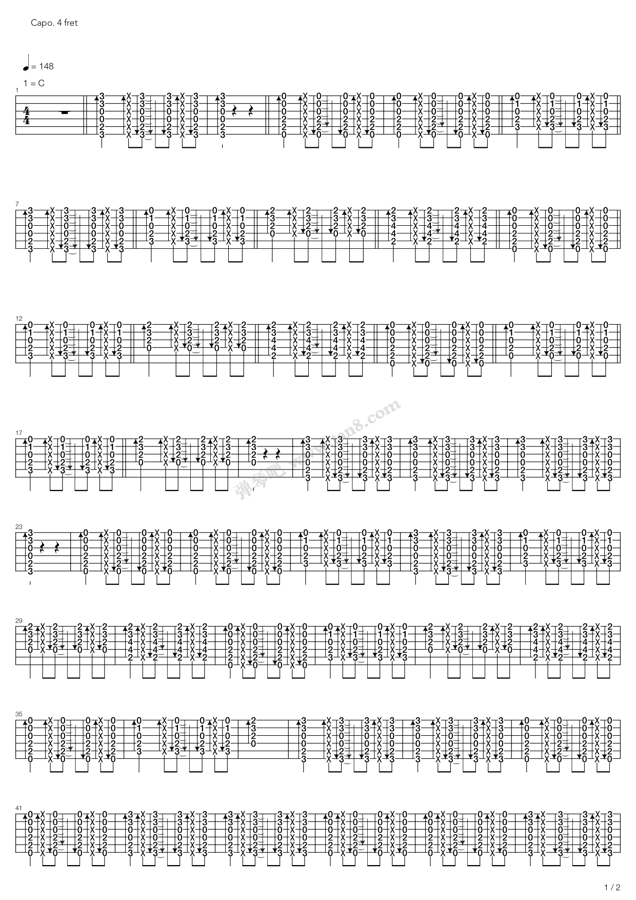 《单身请举手》吉他谱-C大调音乐网