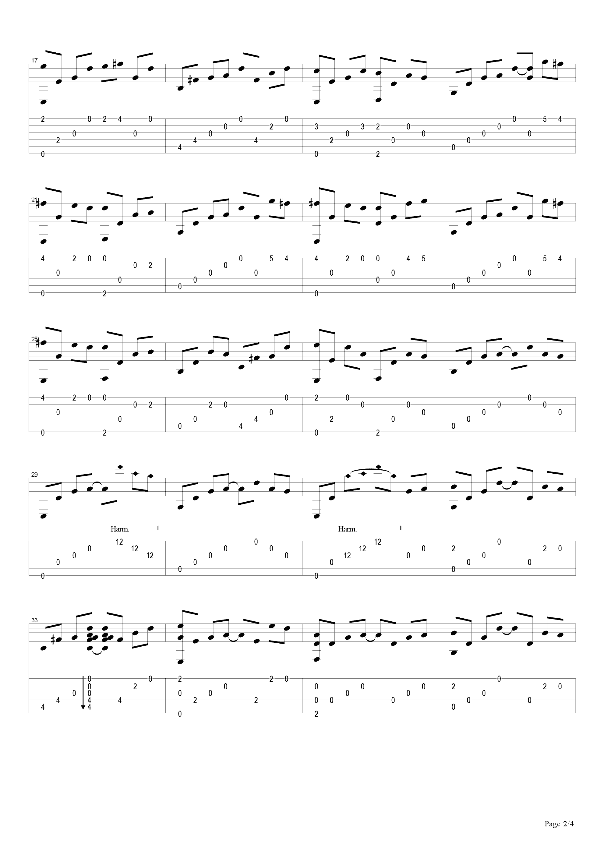 《《漂》吉他指弹独奏谱_走音_曹思义》吉他谱-C大调音乐网