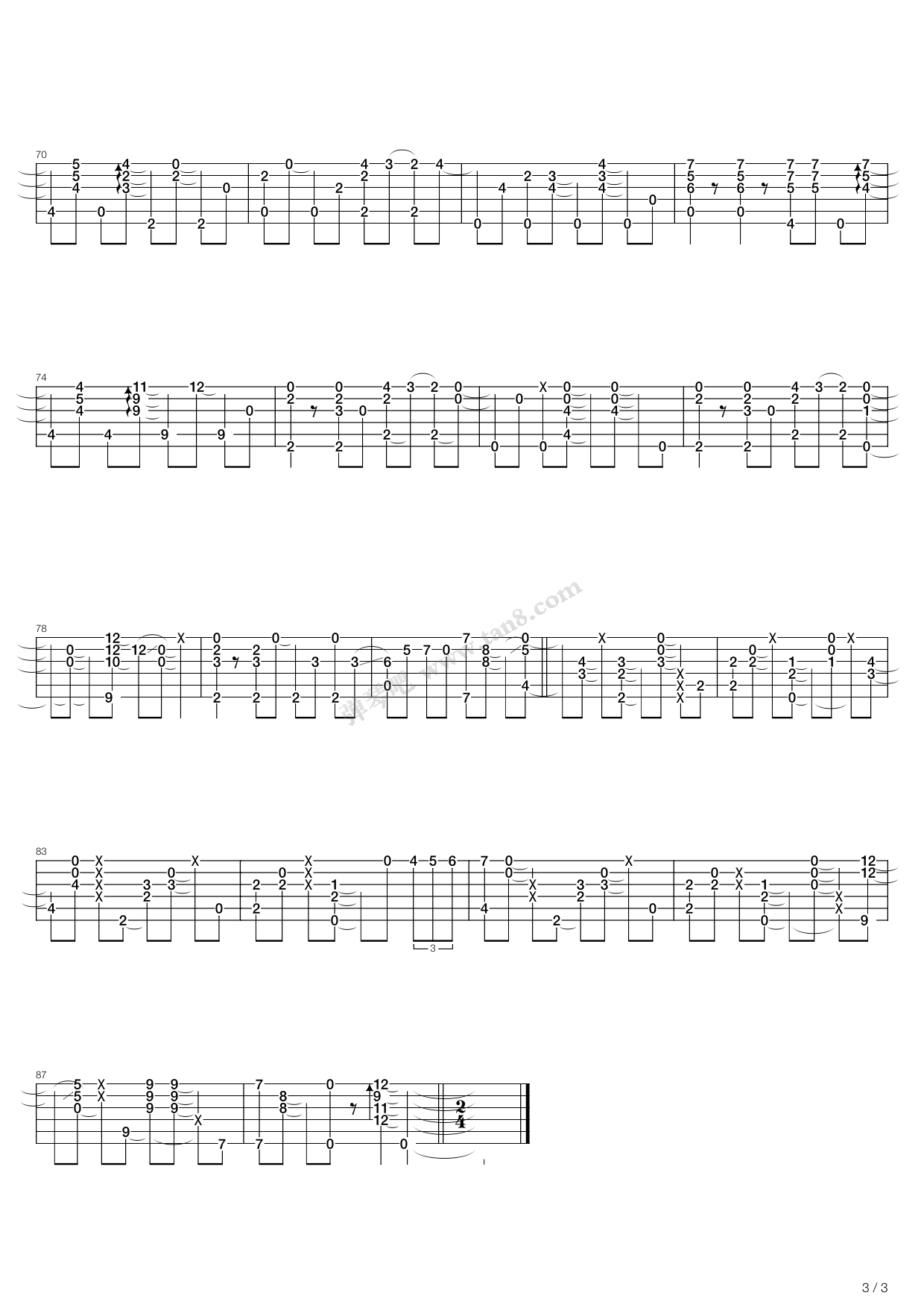 《Red Shoes Dance》吉他谱-C大调音乐网