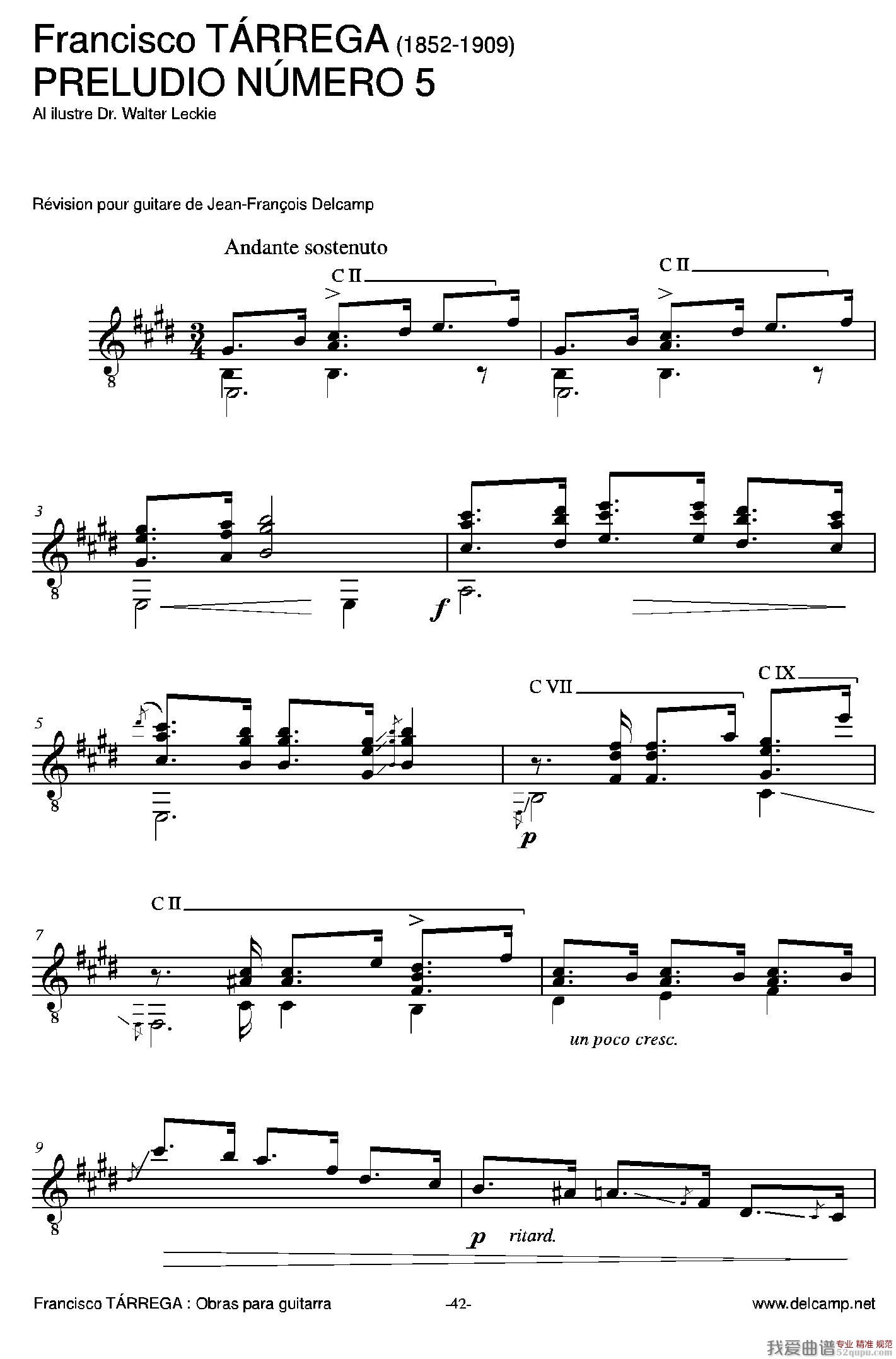 《《塔雷加作品全集》第3部分（古典吉他）》吉他谱-C大调音乐网