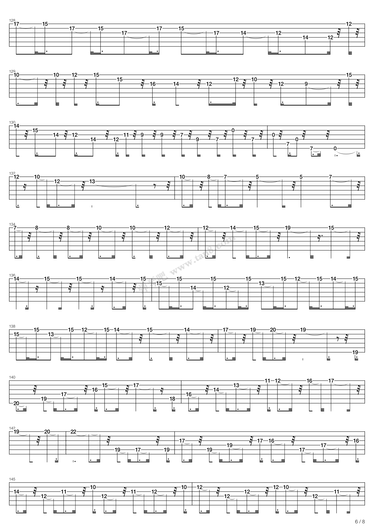 《Cliffs Of Dover Ver4》吉他谱-C大调音乐网