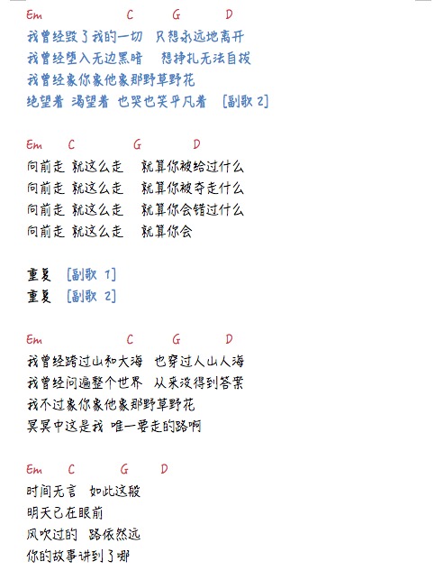 平凡之路 - Sasa小sa神 ukulele谱-C大调音乐网