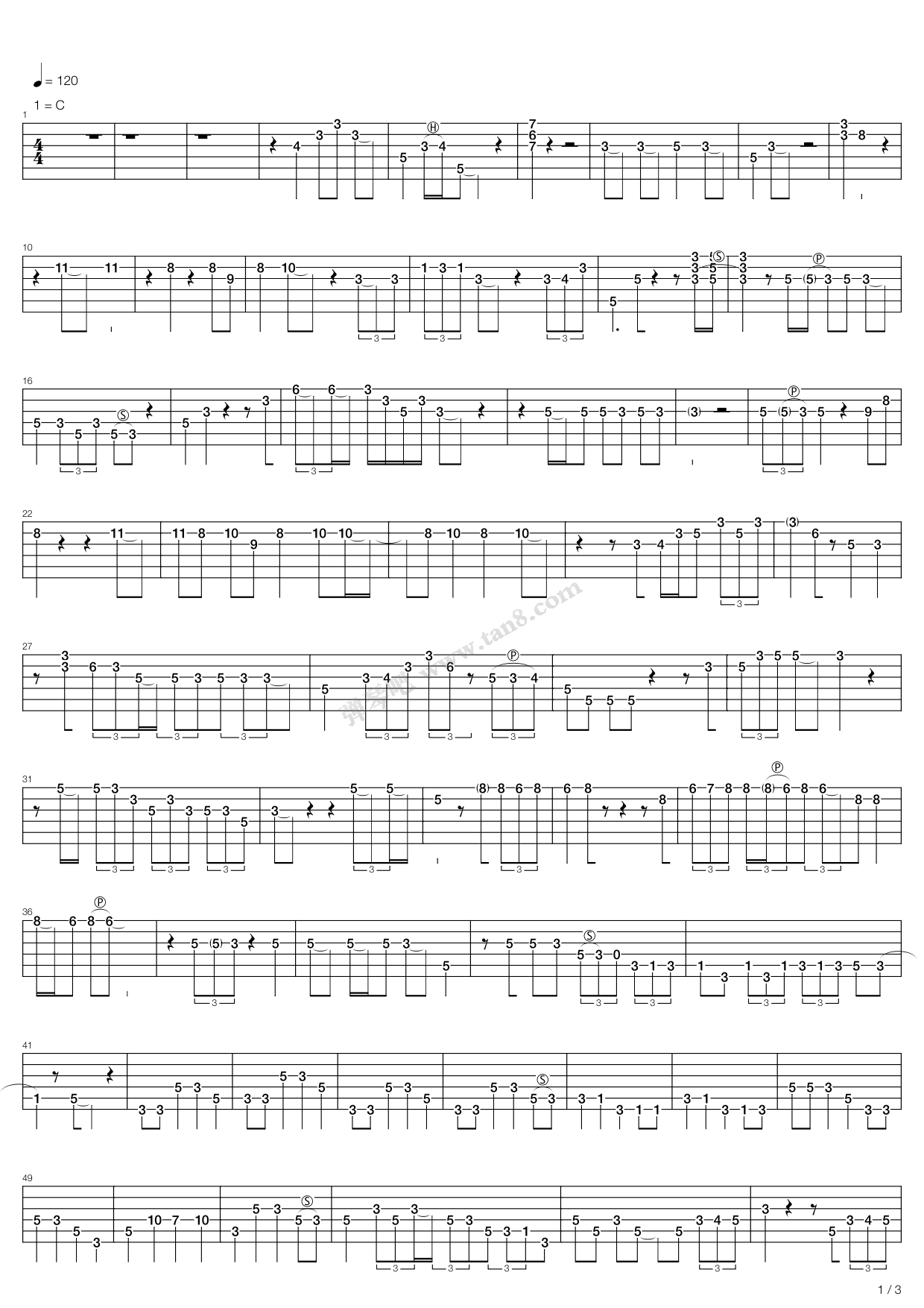 《Clapton, Eric - Bernard Jenkins》吉他谱-C大调音乐网