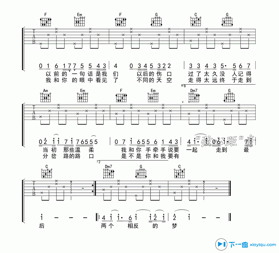 《记得吉他谱C调_林俊杰记得吉他六线谱》吉他谱-C大调音乐网