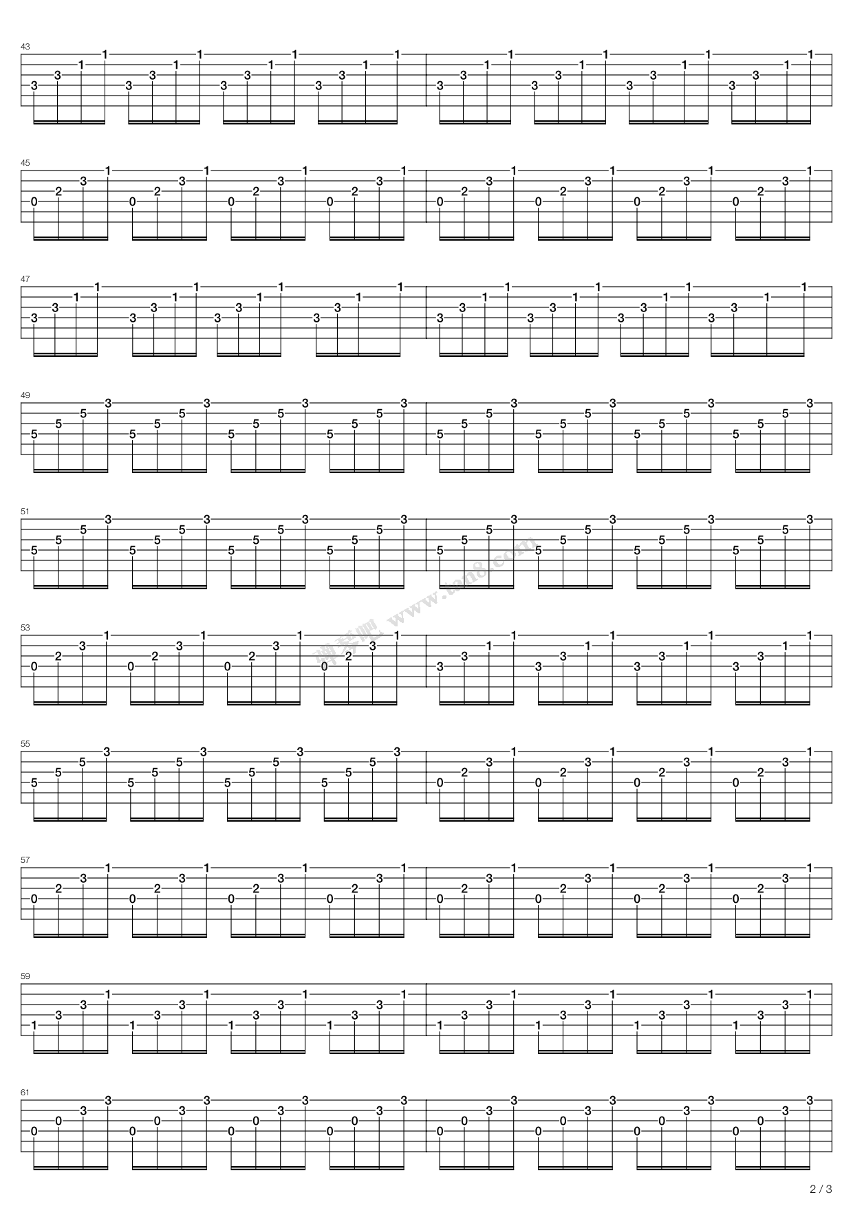 《It doesn't matter》吉他谱-C大调音乐网