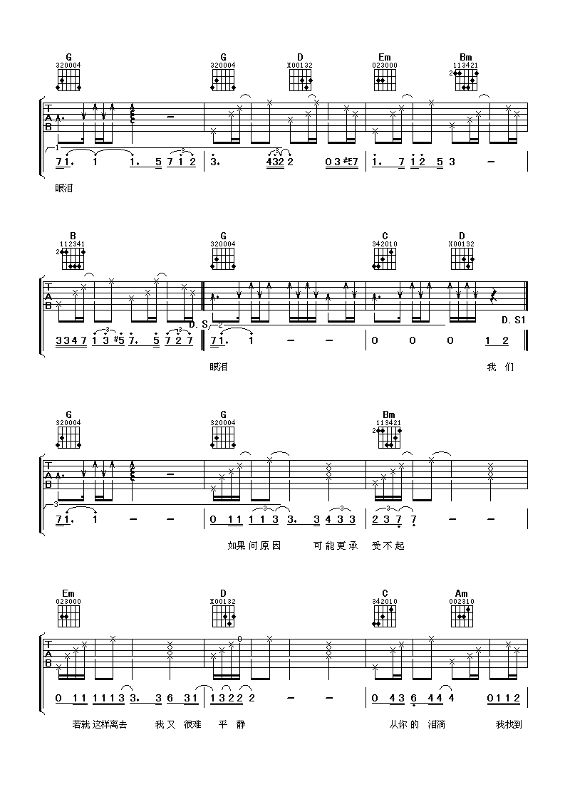 张信哲《回来》吉他谱-C大调音乐网