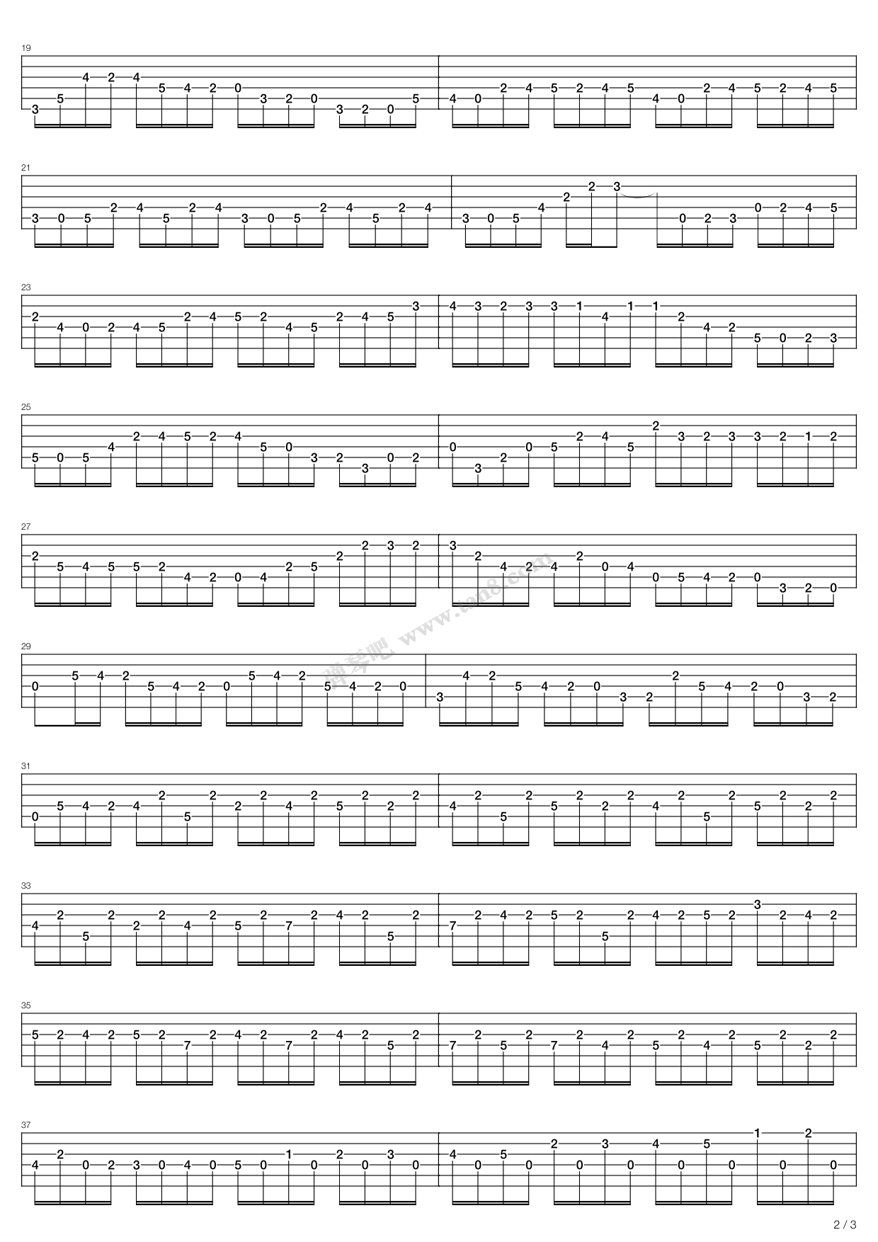 《Suite No 1 Bwv 1007》吉他谱-C大调音乐网