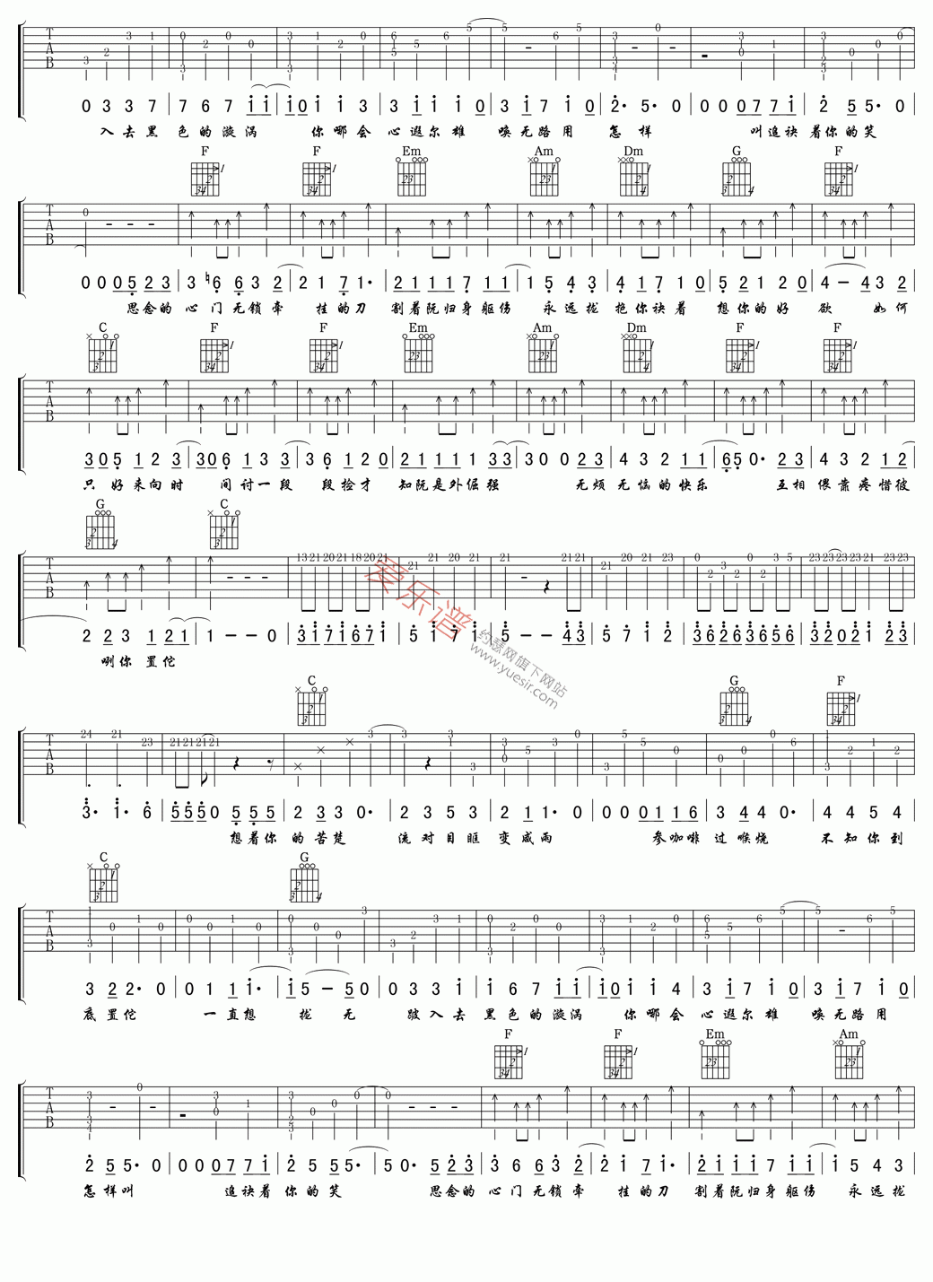 《萧煌奇《你置佗》》吉他谱-C大调音乐网