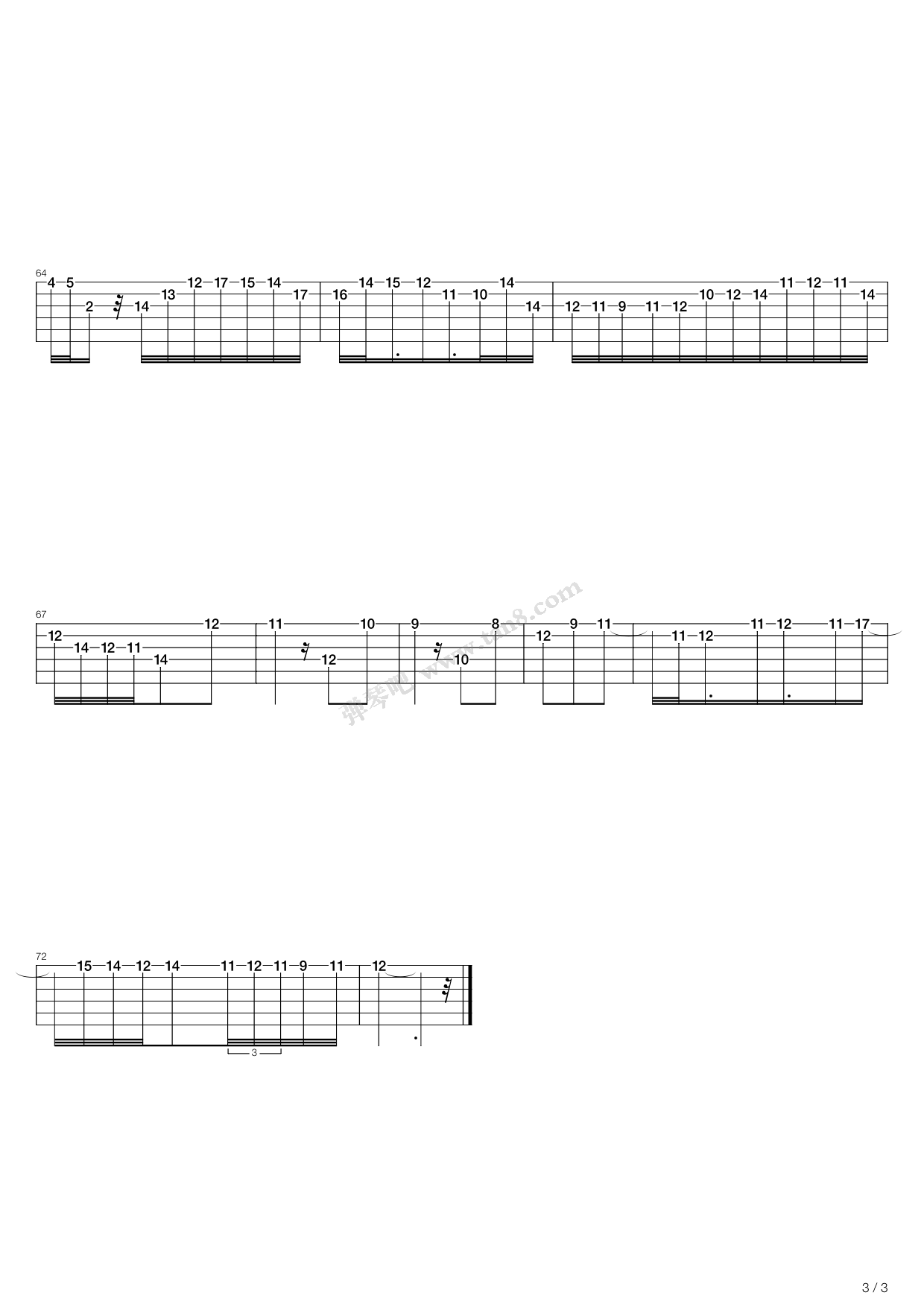 《Bwv 802 - Duetto I In E Minor》吉他谱-C大调音乐网