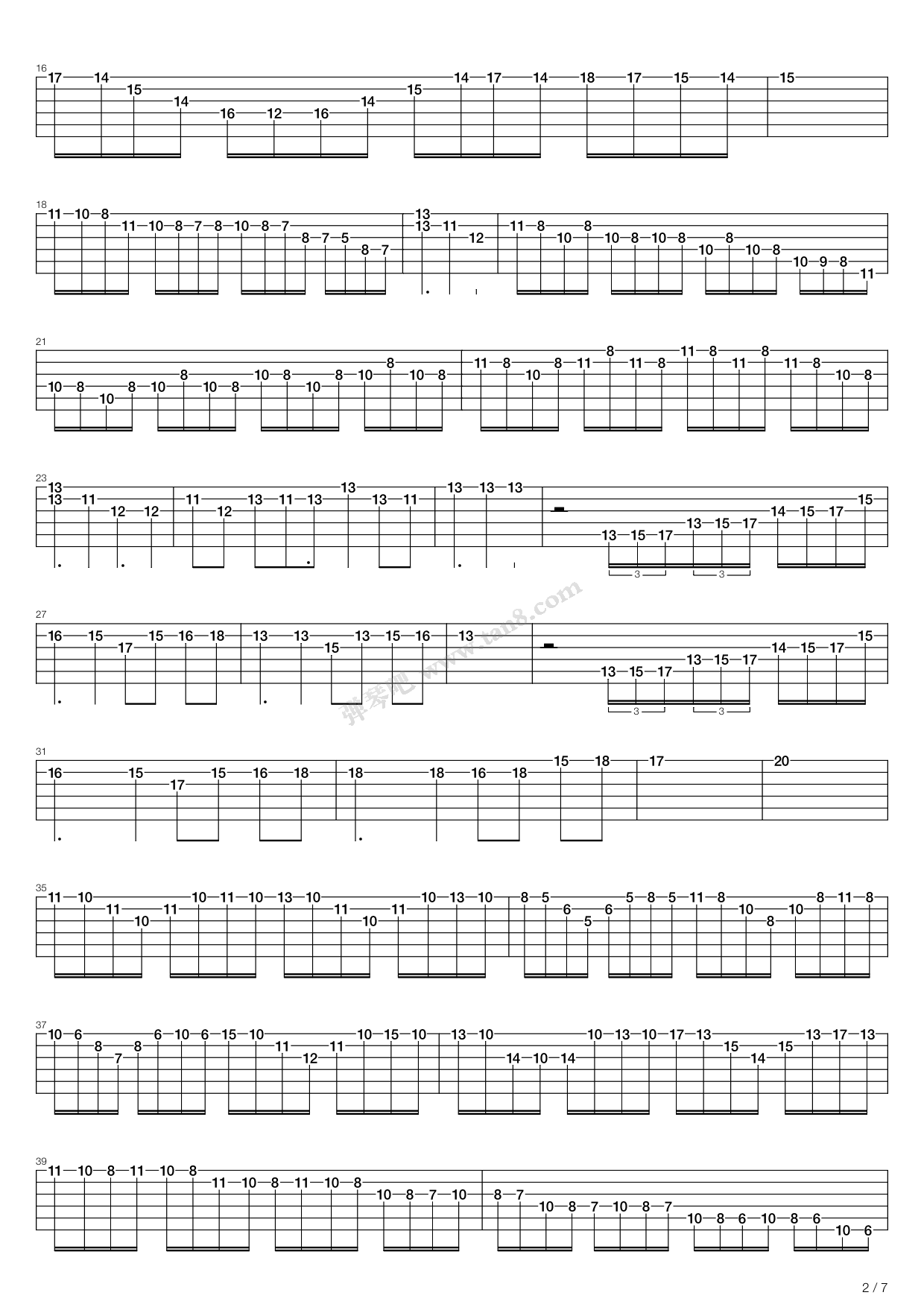 《Cross》吉他谱-C大调音乐网