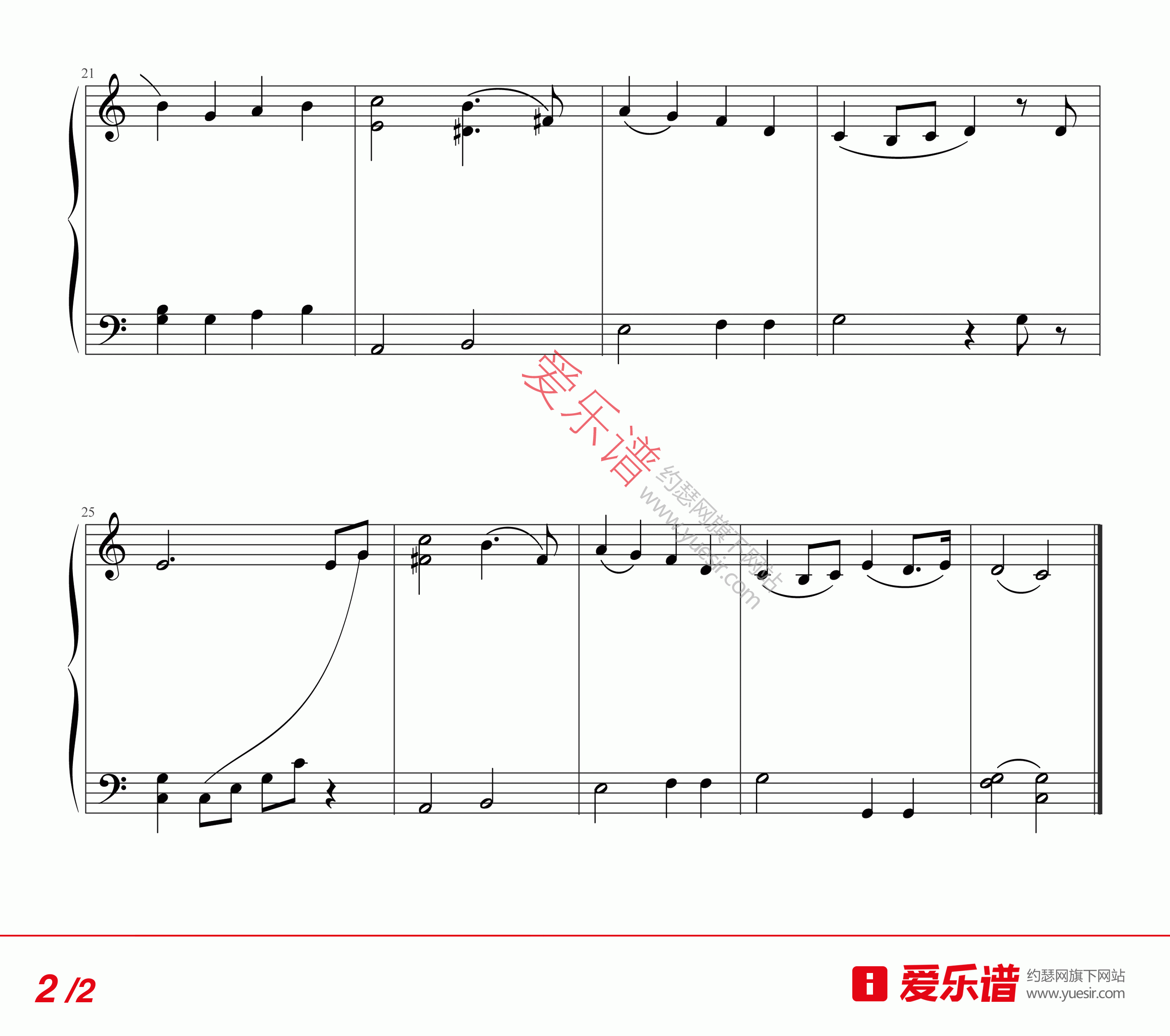 《门德尔松《婚礼进行曲》 钢琴谱》吉他谱-C大调音乐网