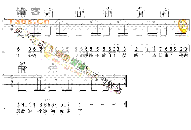 《冰吻 经曲版 》吉他谱-C大调音乐网