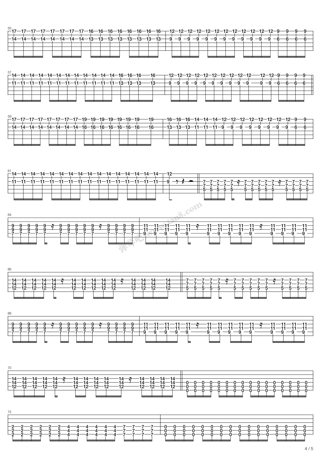 《Rooftops》吉他谱-C大调音乐网