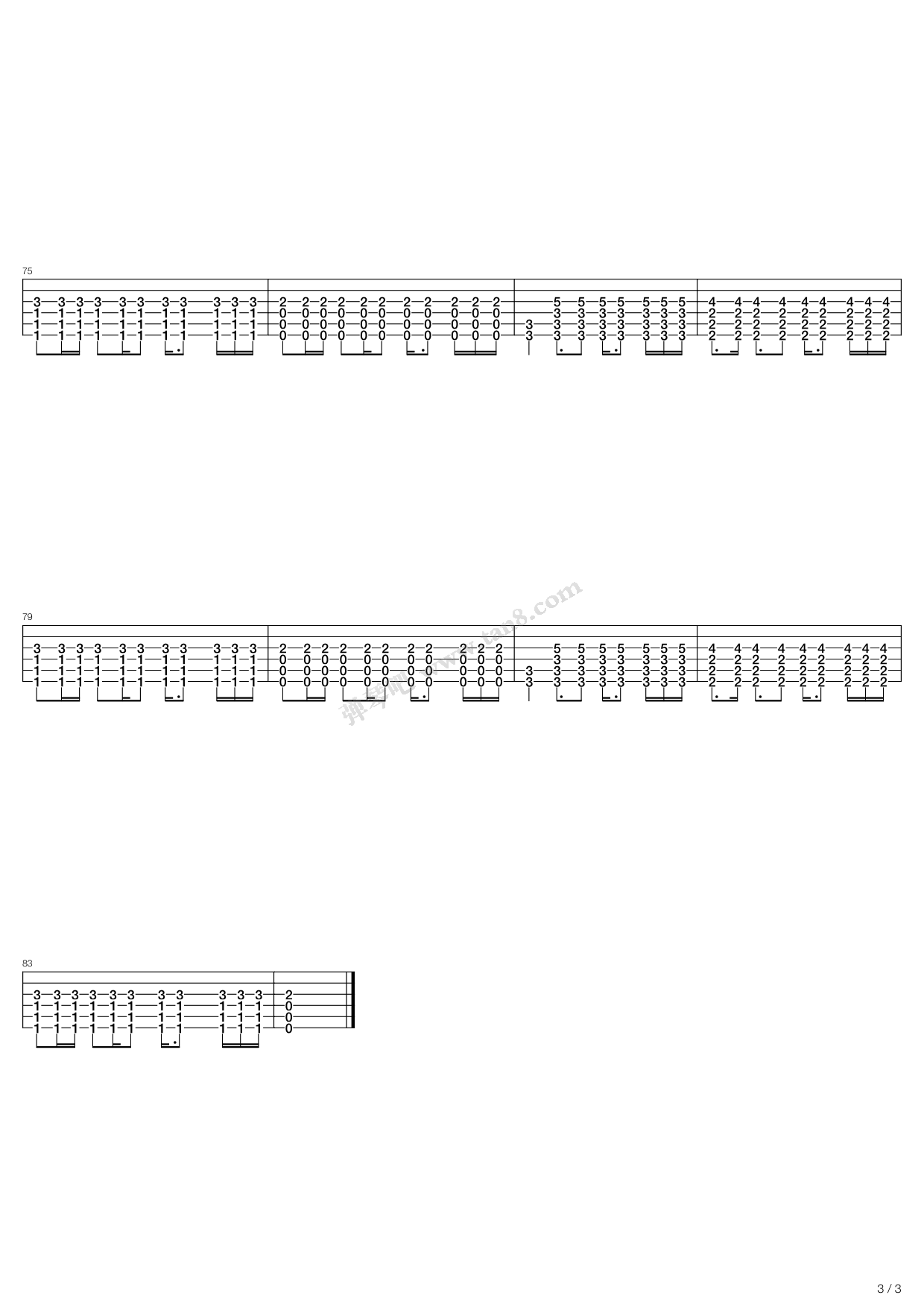 《My Own Prison》吉他谱-C大调音乐网