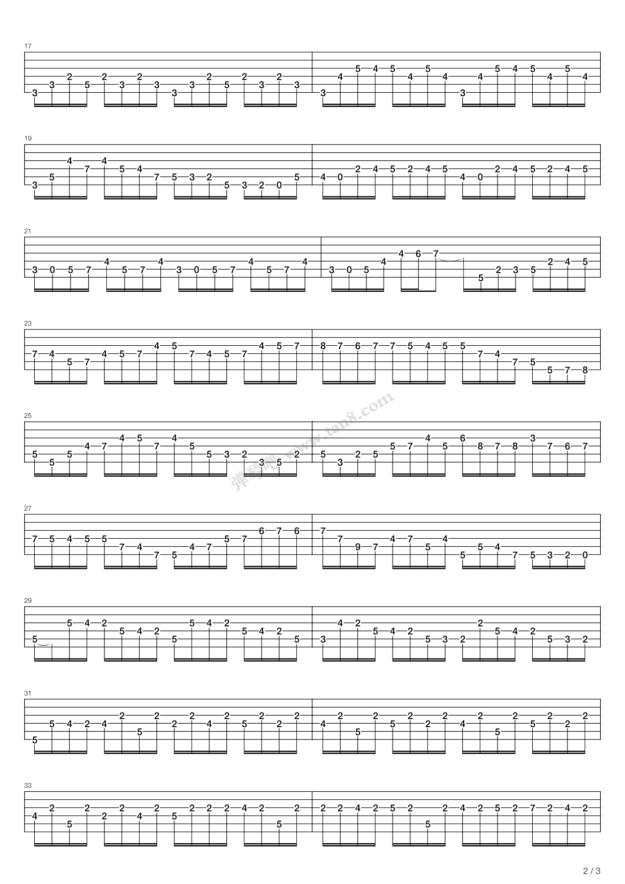 《Prelude Bwv 1007》吉他谱-C大调音乐网