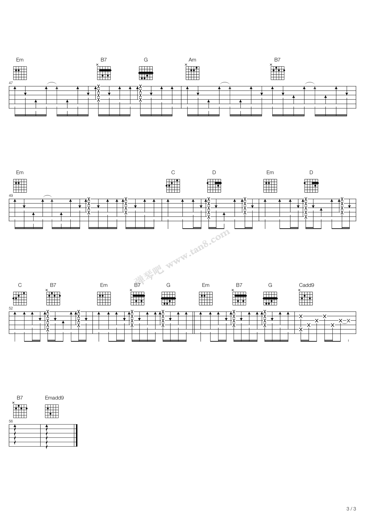 《信乐团《海阔天空》吉他谱弹唱谱》吉他谱-C大调音乐网