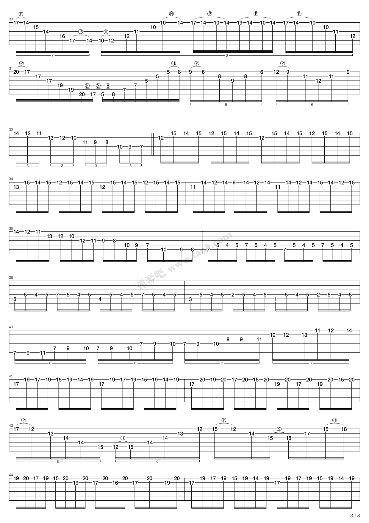 《総合力開発ハイパー·テクニカル·エチュード ...》吉他谱-C大调音乐网