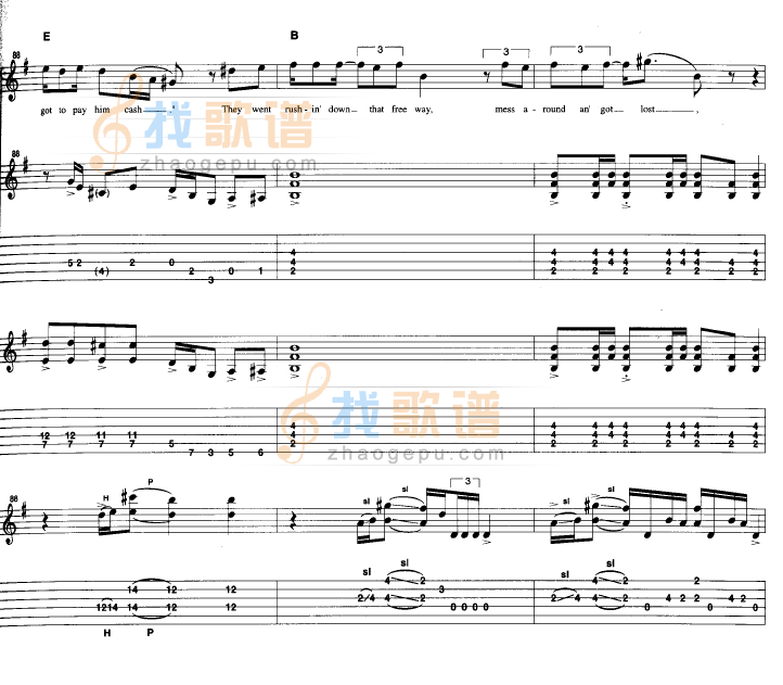 《Life In The Fast Lane - 原版扫描吉他谱》吉他谱-C大调音乐网