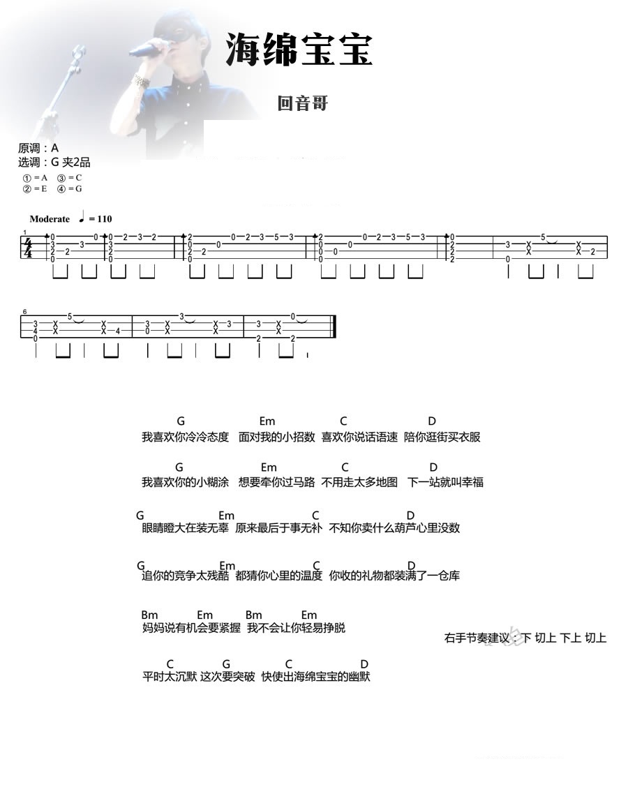 《海绵宝宝-回音哥-ukulel尤克里里谱》吉他谱-C大调音乐网