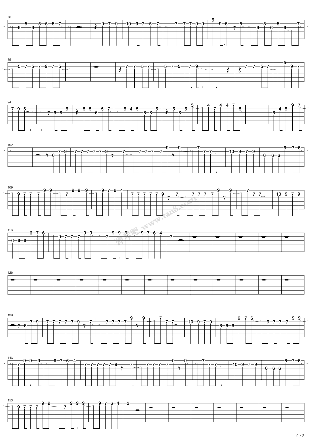 《Parallel Days》吉他谱-C大调音乐网