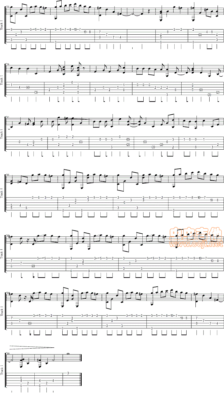 《River flows in you》吉他谱-C大调音乐网