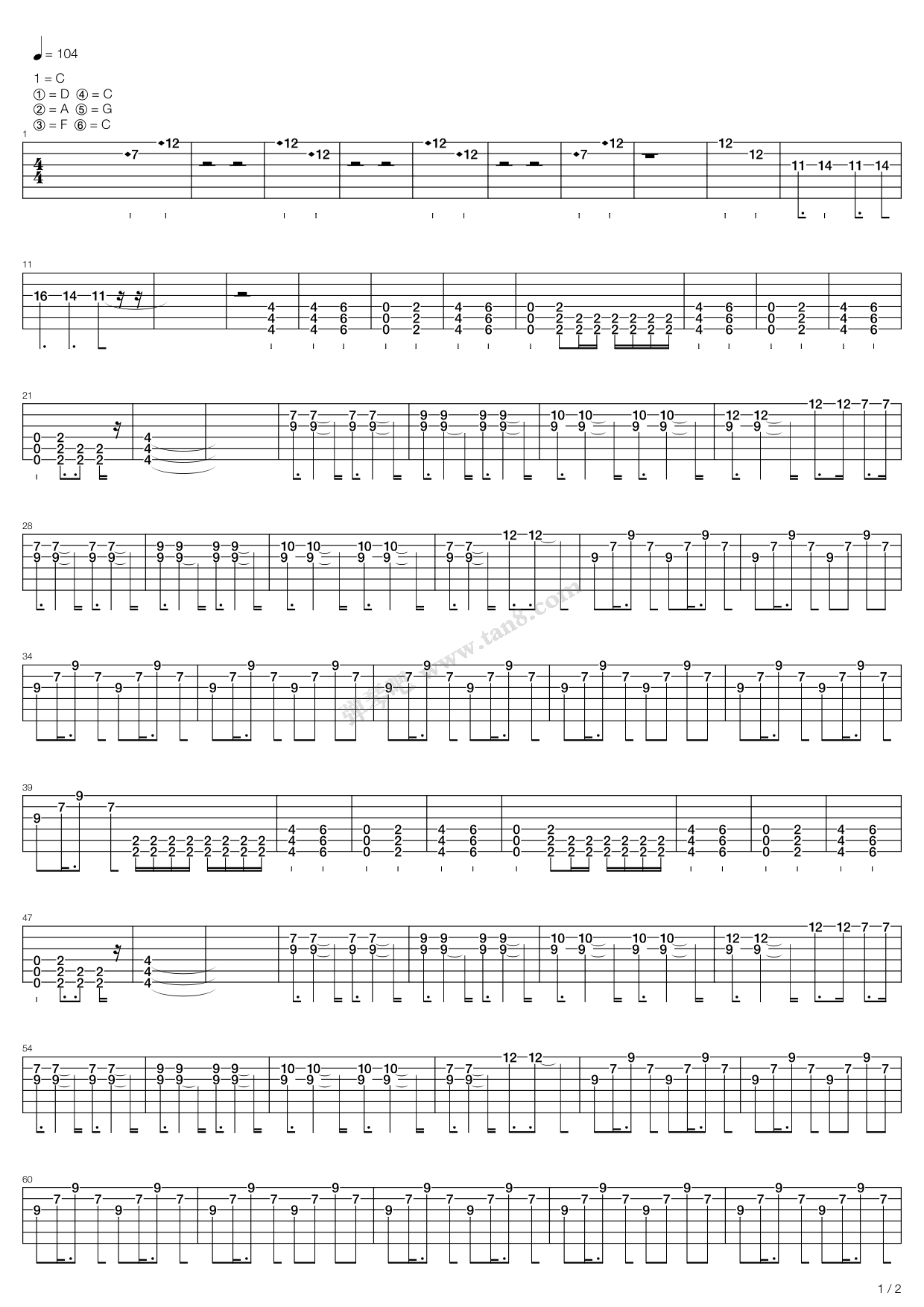 《The Fake Sound Of Progress》吉他谱-C大调音乐网