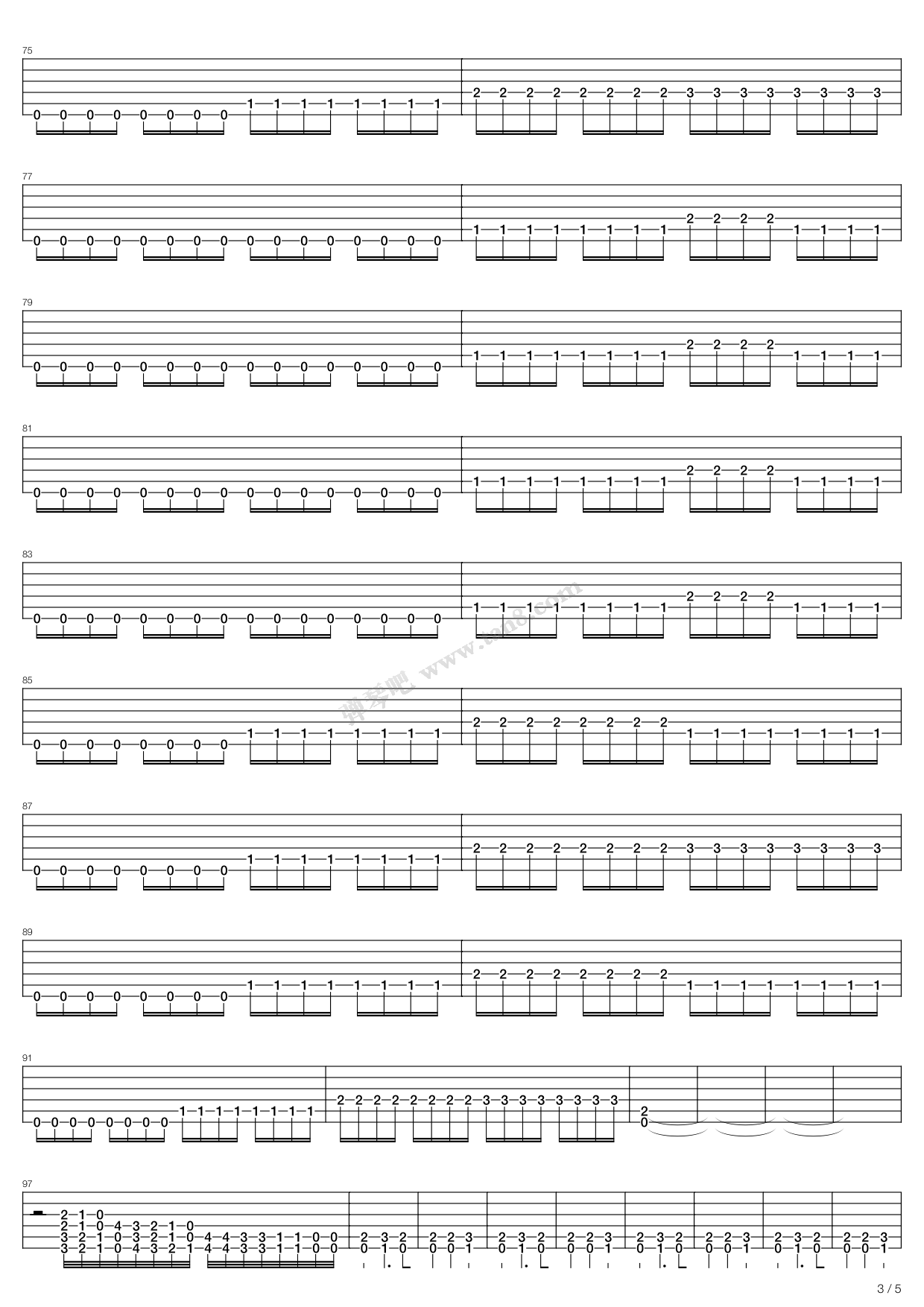 《Freezing Moon》吉他谱-C大调音乐网