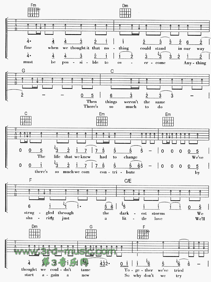 《We Will Get There》吉他谱-C大调音乐网