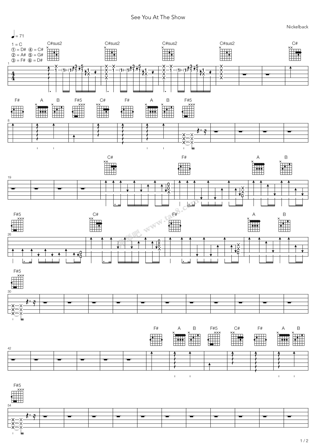 《See You At The Show》吉他谱-C大调音乐网