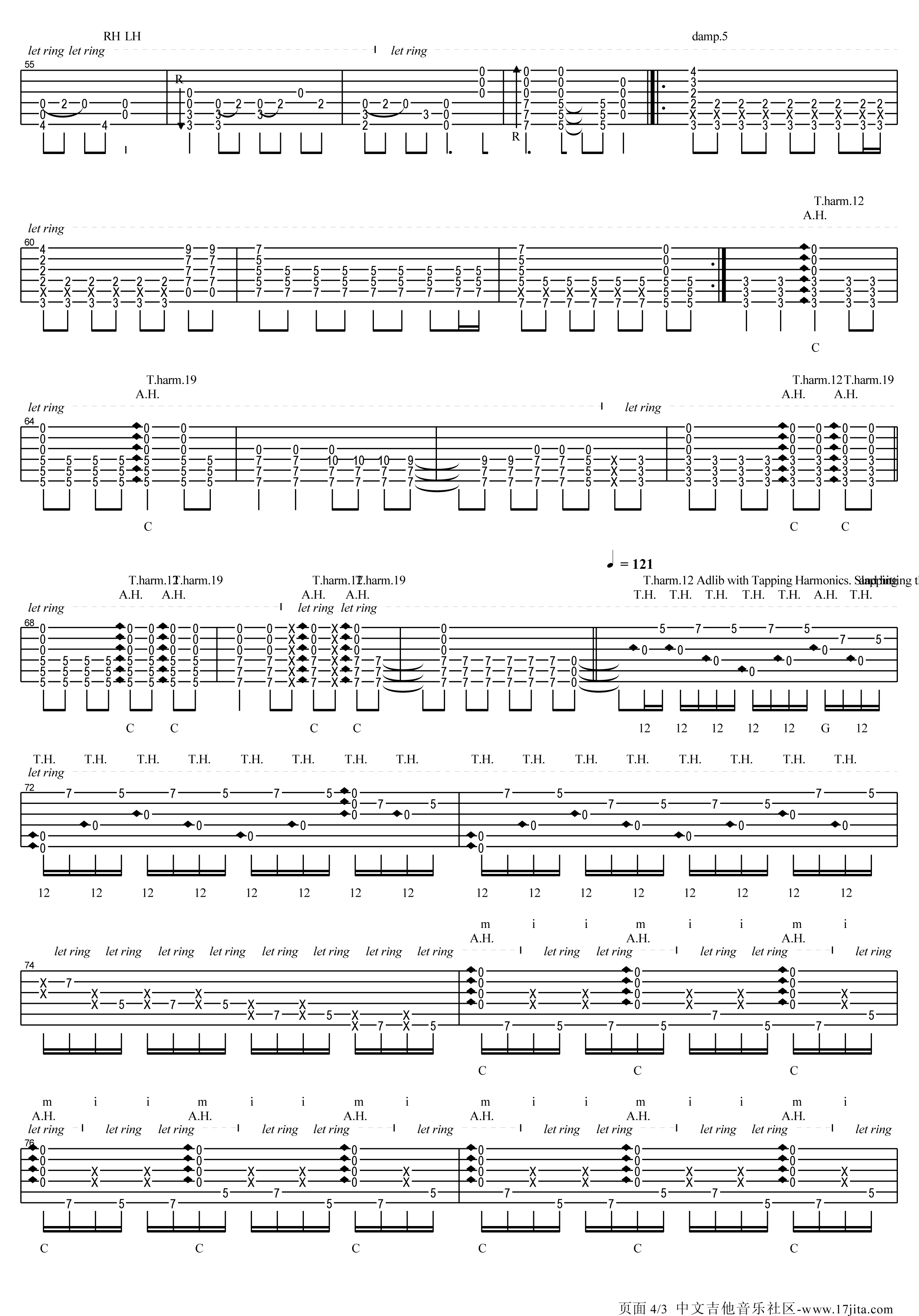 《押尾桑 Merry Christmas Mr Lawrence》吉他谱-C大调音乐网