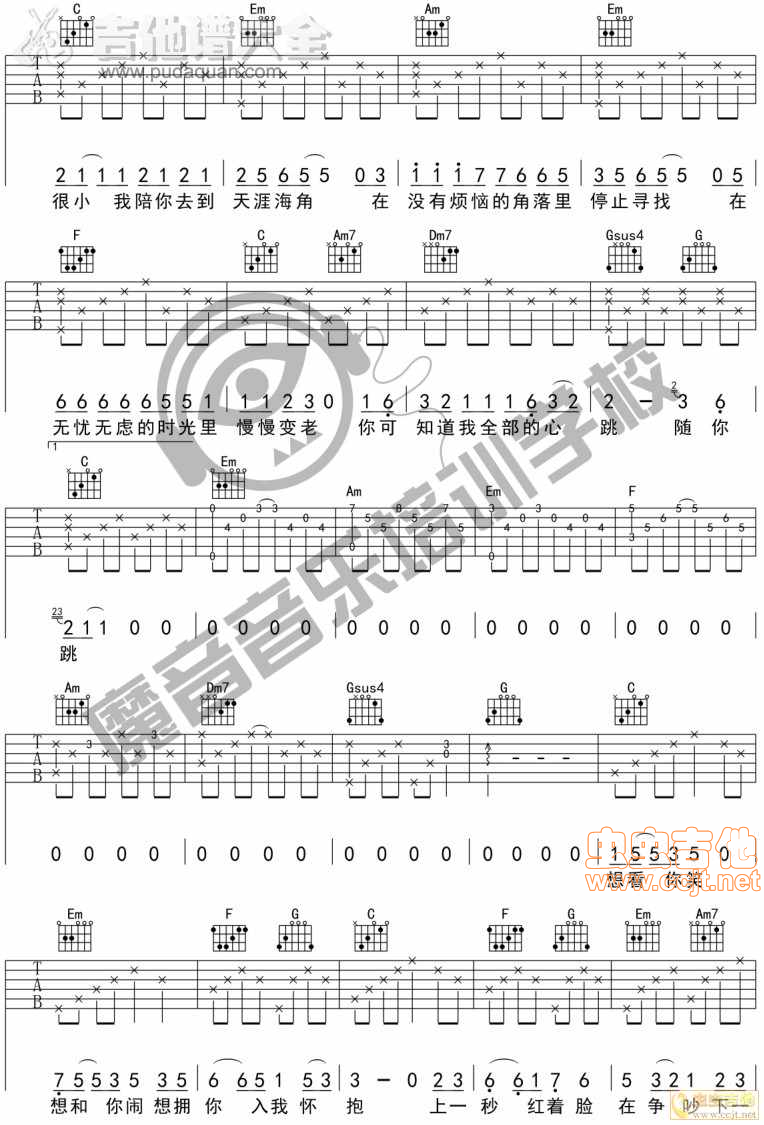 《一次就好《夏洛特烦恼》插曲》吉他谱-C大调音乐网