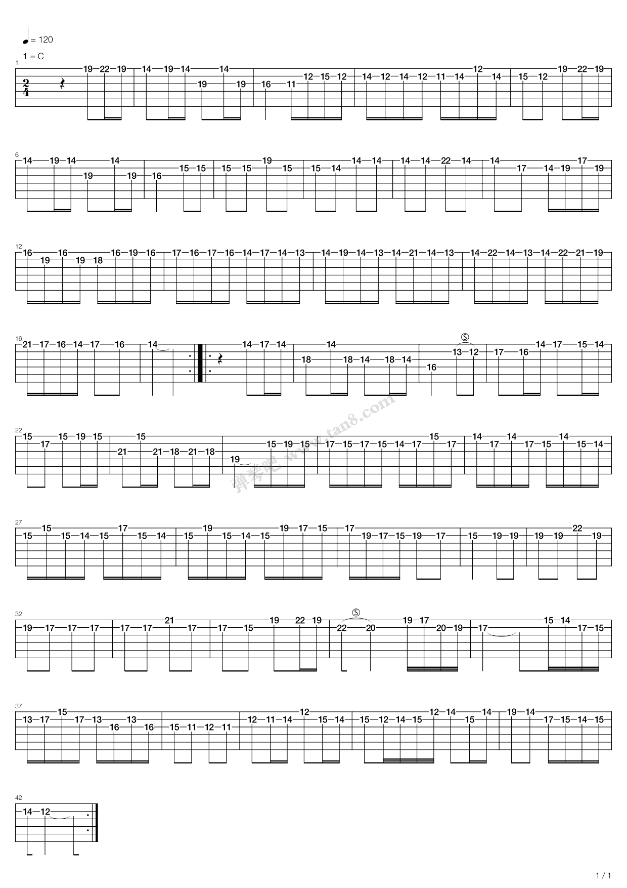 《Badinerie from Suite No.2 BWV 1067》吉他谱-C大调音乐网