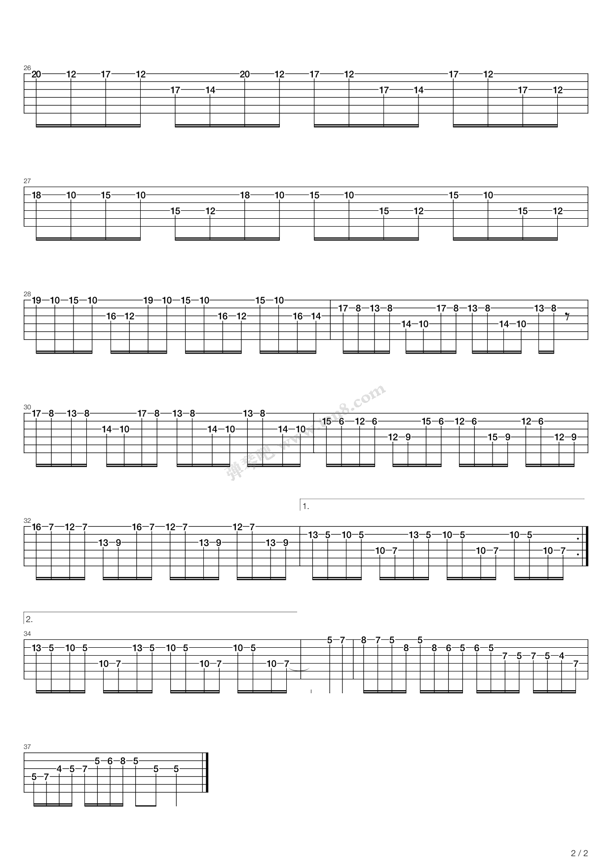 《速弹练习(Shred) - Shredded Strings》吉他谱-C大调音乐网