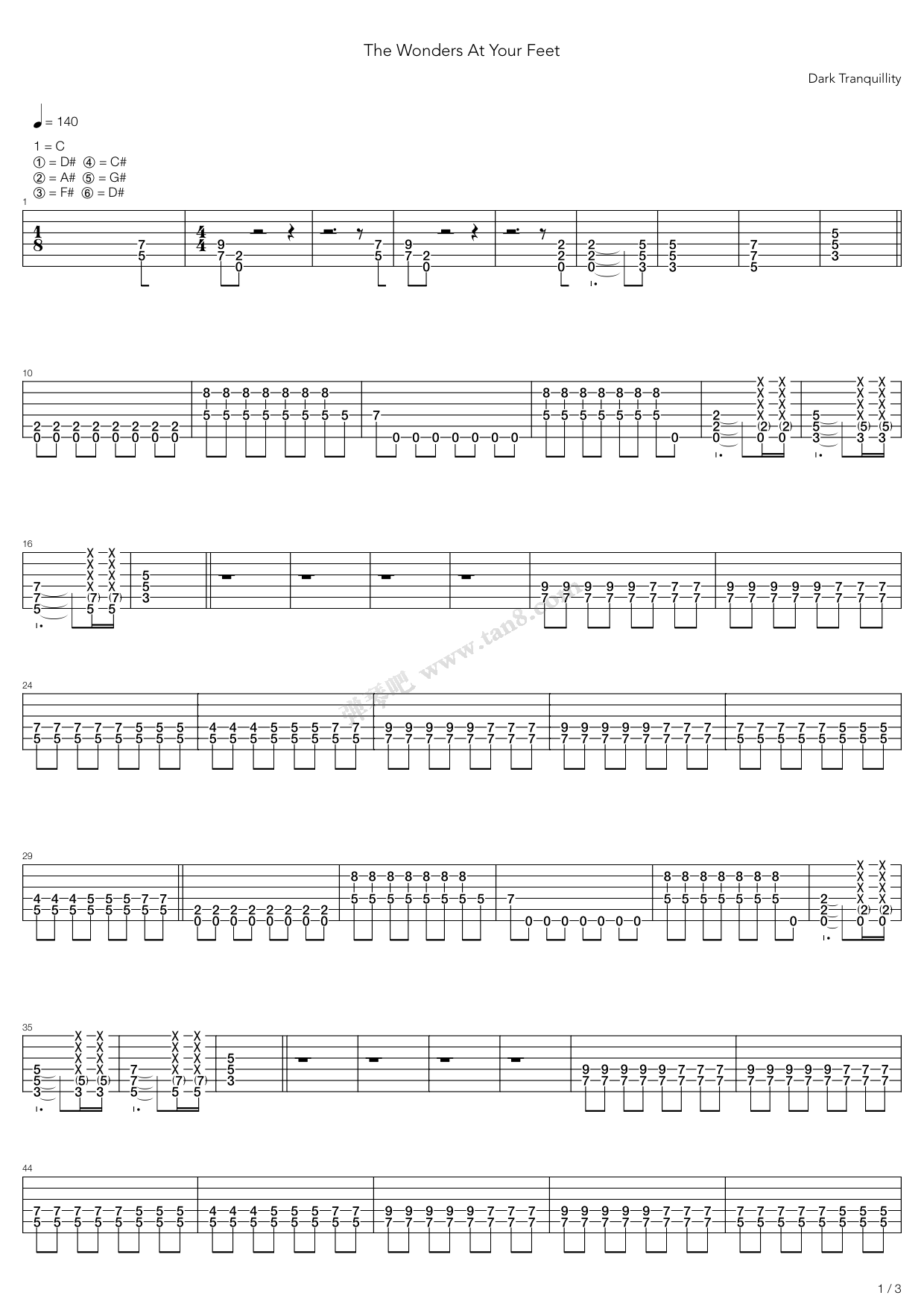 《The Wonders At Your Feet》吉他谱-C大调音乐网