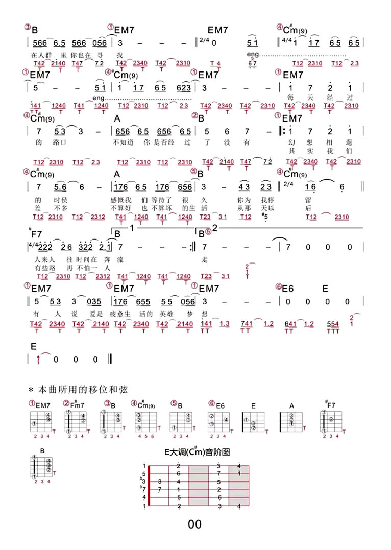 《等我遇见你吉他谱_李健_北京遇上西雅图2弹唱图》吉他谱-C大调音乐网