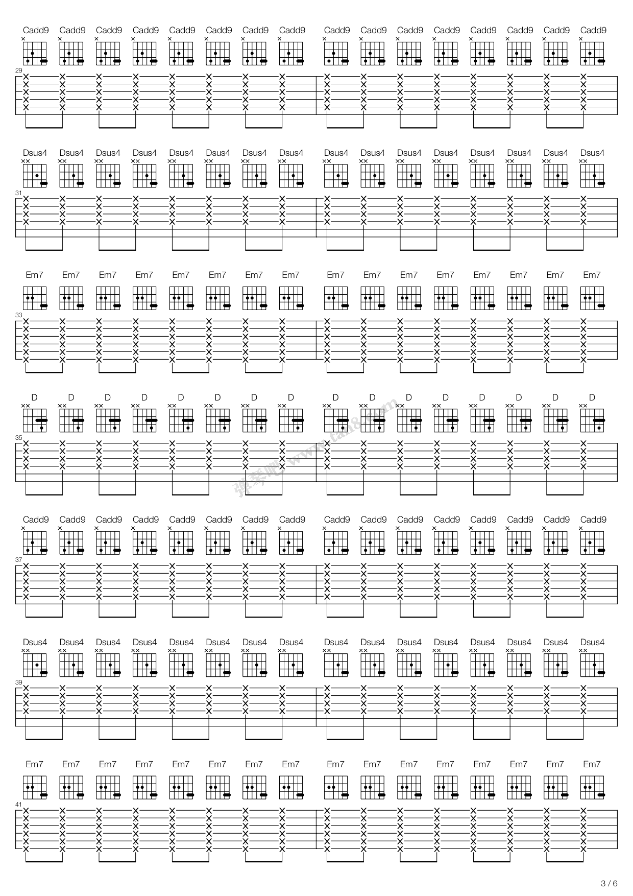 《Rooftops》吉他谱-C大调音乐网