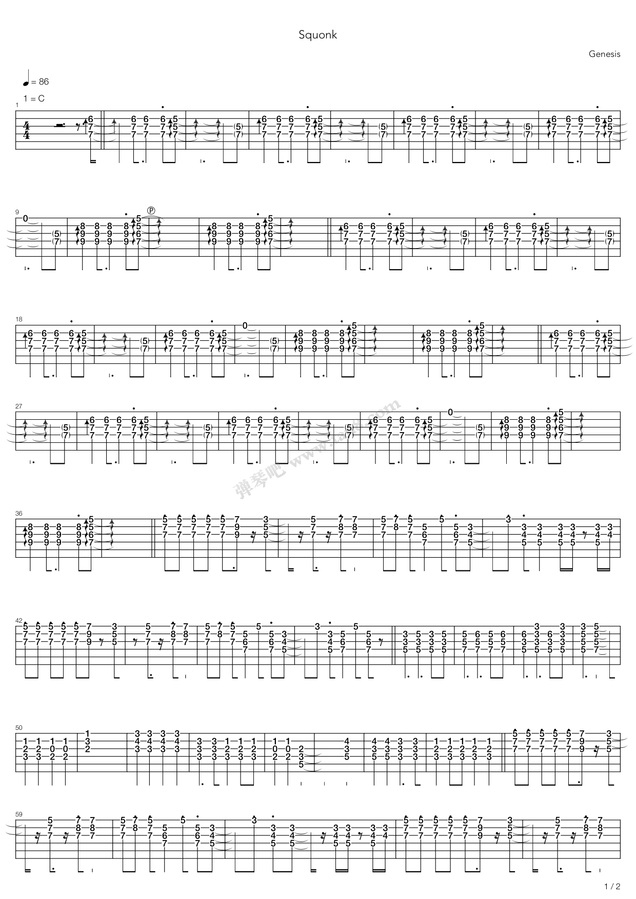 《Squonk》吉他谱-C大调音乐网