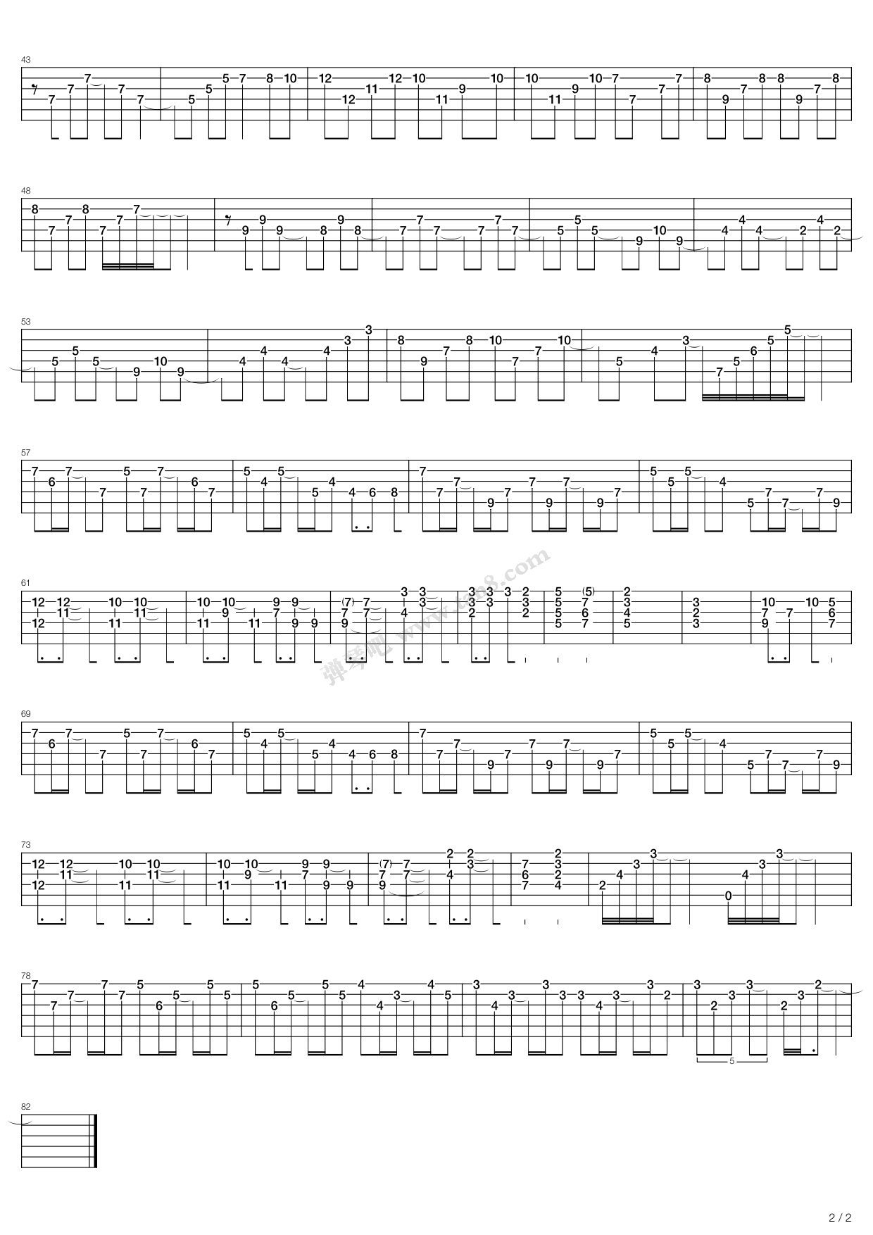 《玉响ED - 神様のいたずら》吉他谱-C大调音乐网