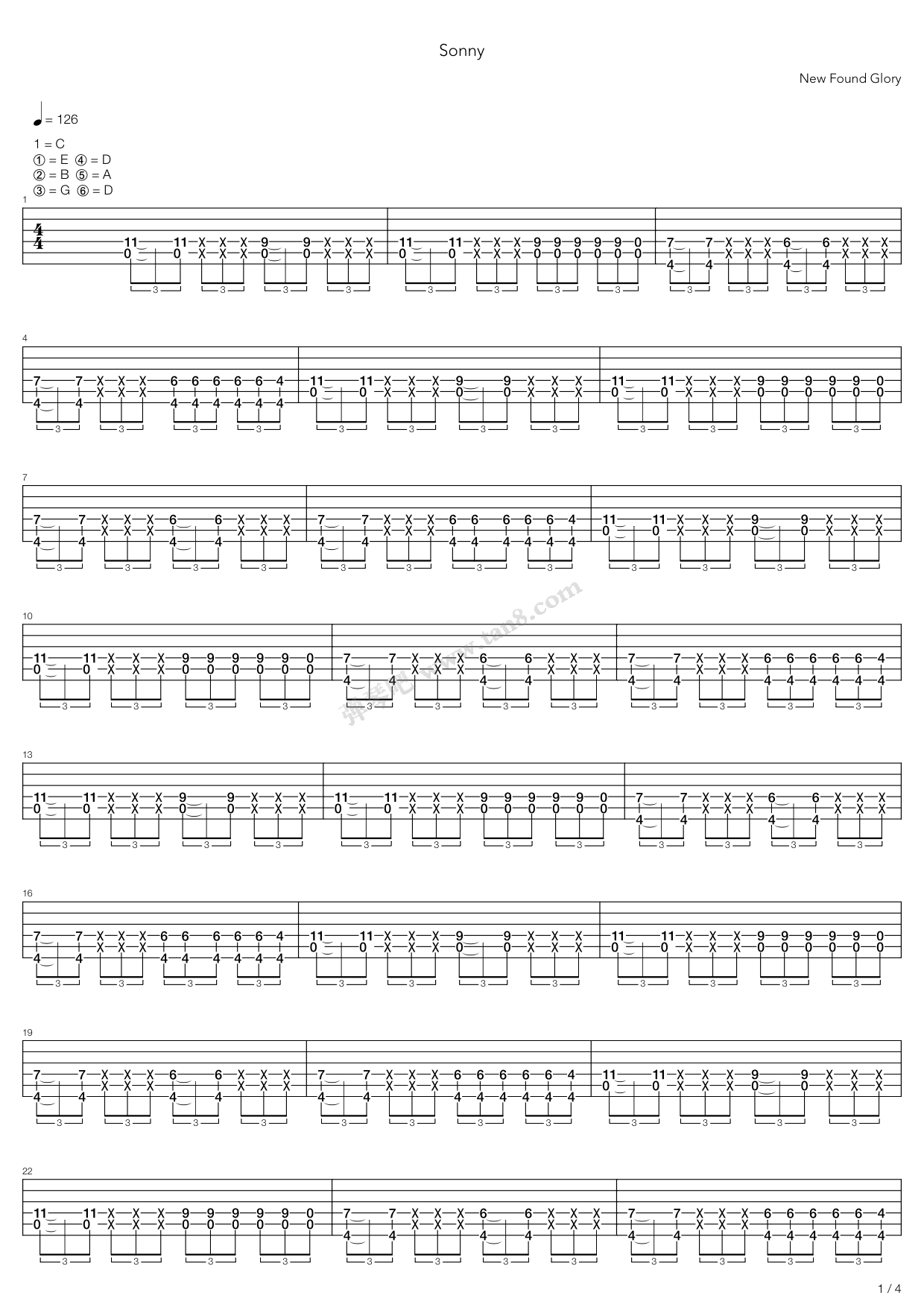 《Sonny》吉他谱-C大调音乐网