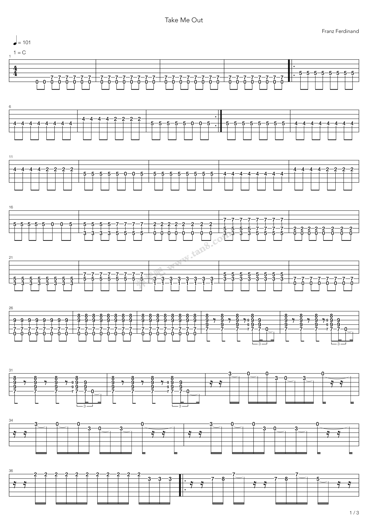 Love Runs Out-OneRepublic Numbered Musical Notation Preview -EOP Online Music Stand