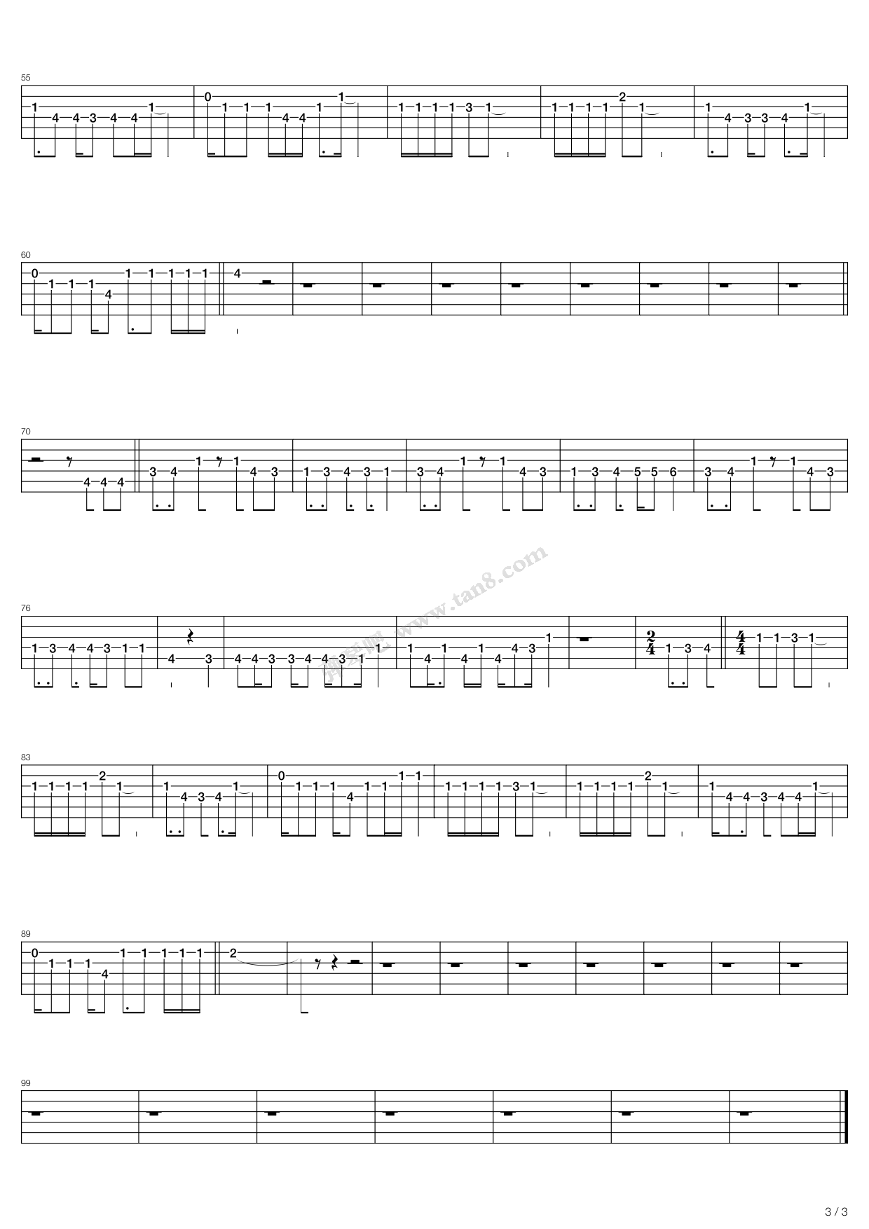 《轻音少女(K-on) - Girly Storm Shissou Stick(田中井律 ...》吉他谱-C大调音乐网