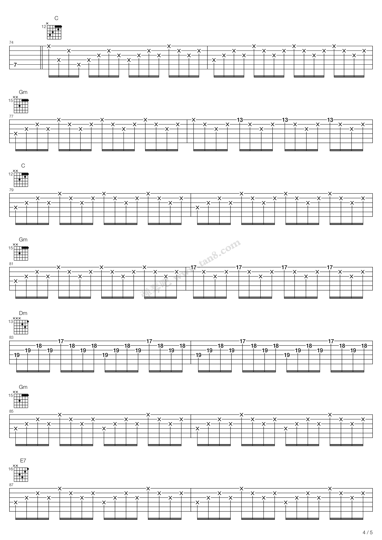 《Sing For Absolution》吉他谱-C大调音乐网