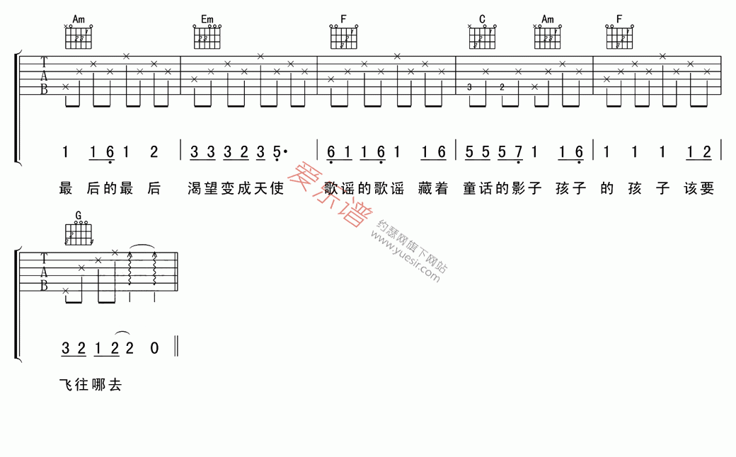 《南京外国语学校高三六班同学《北京东路的日子》》吉他谱-C大调音乐网