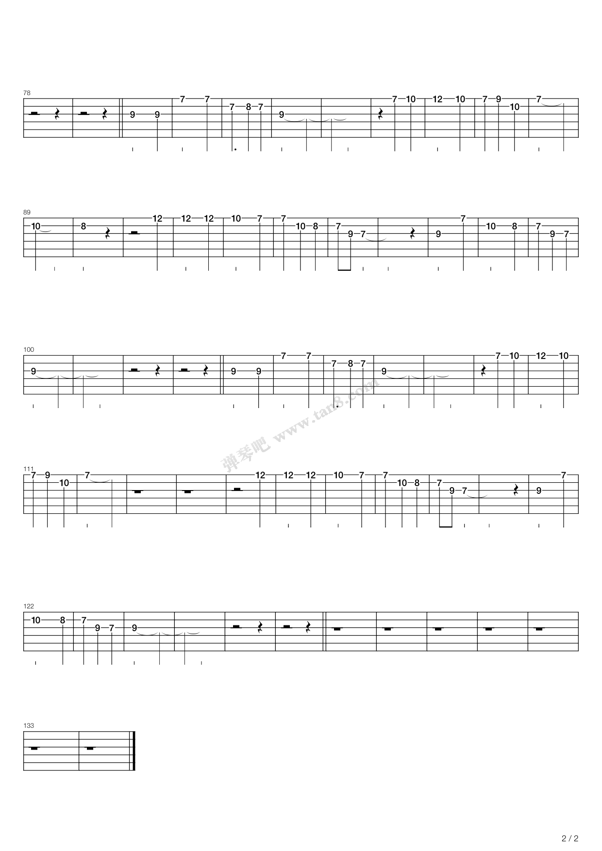 《Scarborough Fair(斯卡保罗集市)》吉他谱-C大调音乐网