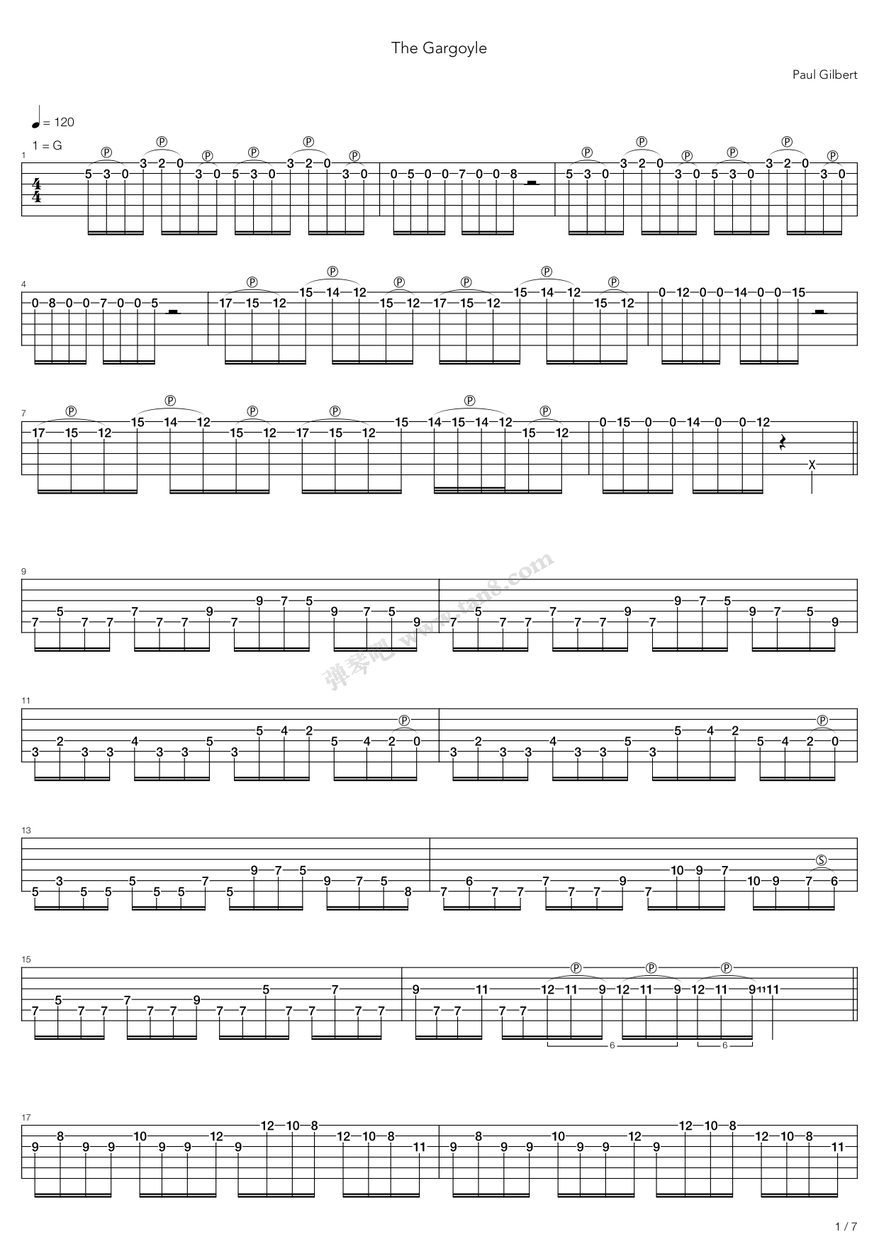 《The Gargoyle》吉他谱-C大调音乐网