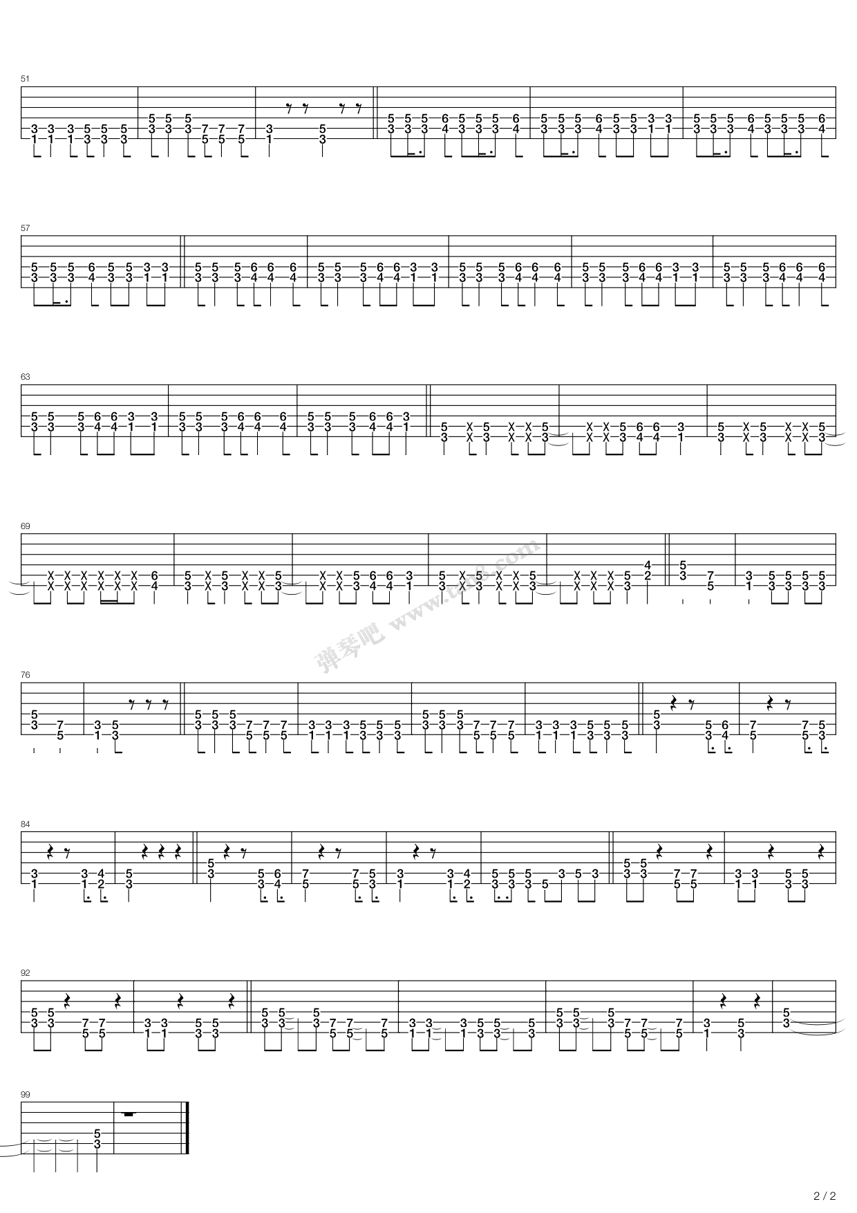 《Rocku Bankurawase》吉他谱-C大调音乐网