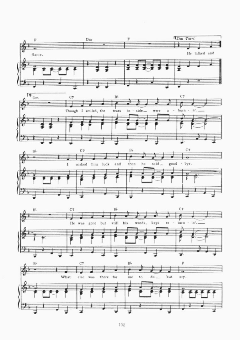 《HIS LATEST FLAME》吉他谱-C大调音乐网