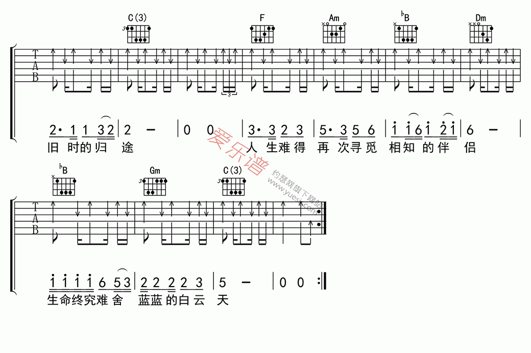 《罗大佑《恋曲1990(高清版)》》吉他谱-C大调音乐网