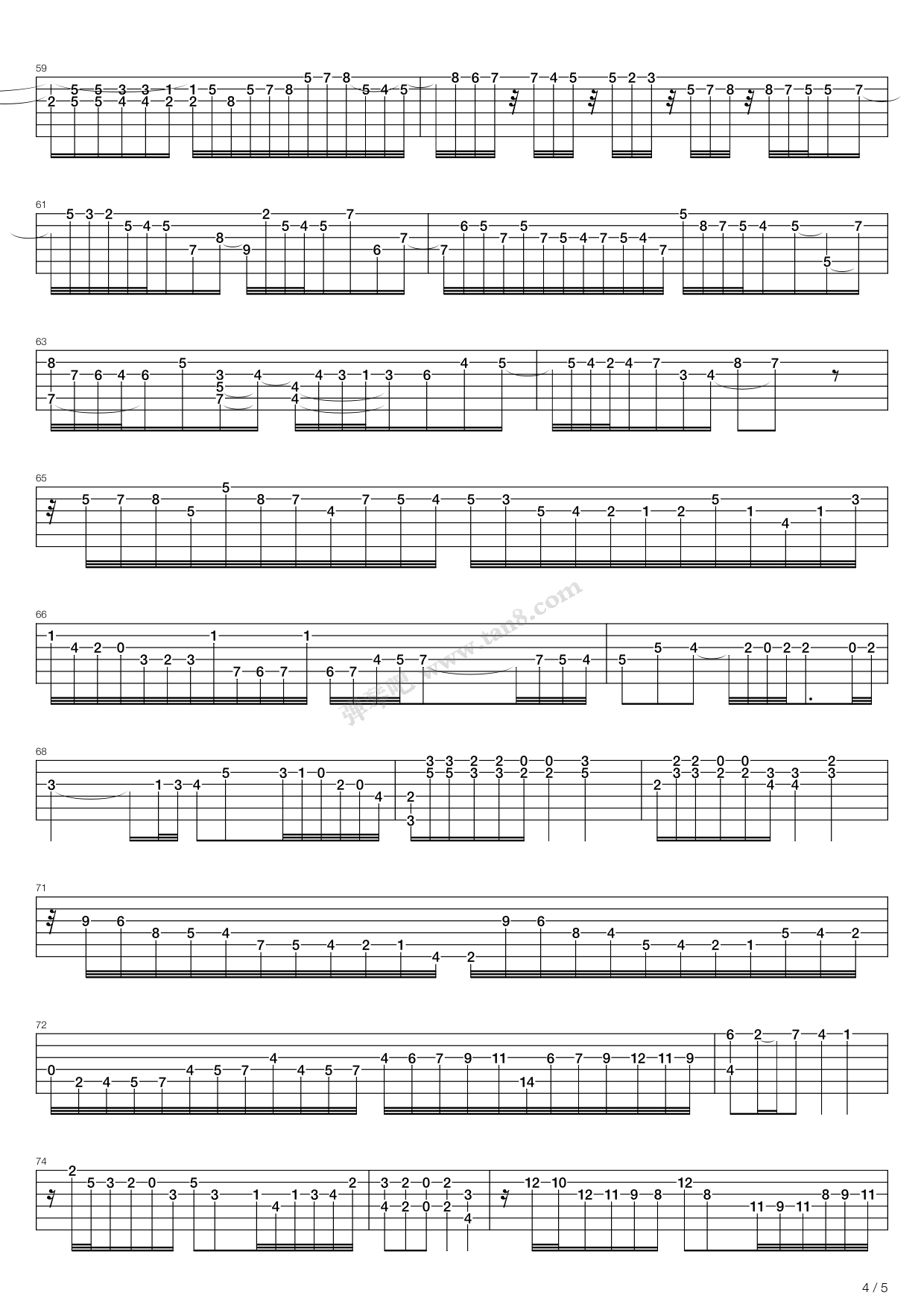 《Prelude In B Minor Bwv 544》吉他谱-C大调音乐网